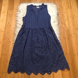 Sundance Navy Eyelet Dress